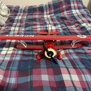 Red Model Biplane Toy